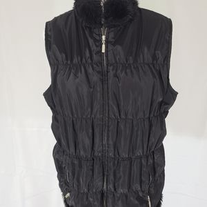 Chicos Fur Lined Vest. Size 1.
